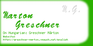 marton greschner business card